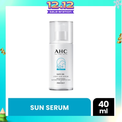AHC Safe On Brightening Light Sun Serum SPF50+ PA++++ (For Sensitive Skin) 40ml