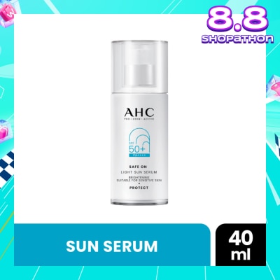 AHC Safe On Brightening Light Sun Serum SPF50+ PA++++ (For Sensitive Skin) 40ml