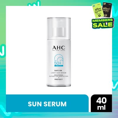 AHC Safe On Brightening Light Sun Serum SPF50+ PA++++ (For Sensitive Skin) 40ml