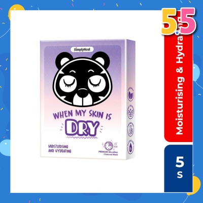 SIMPLY Heal When My Skin Is Dry, Moisturising & Hydrating Premium Charcoal Mask 5s