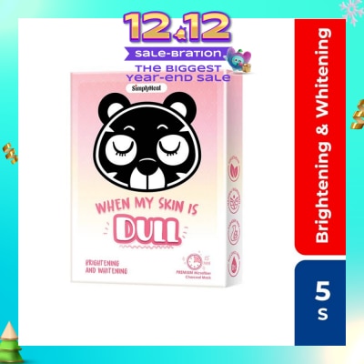 SIMPLY Heal When My Skin Is Dull, Brightening & Whitening Premium Charcoal Mask 5s (Expiry: Apr`2026)