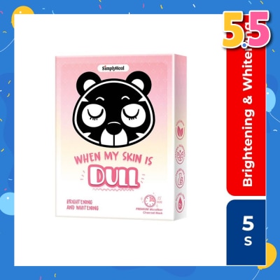SIMPLY Heal When My Skin Is Dull, Brightening & Whitening Premium Charcoal Mask 5s