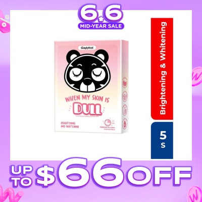 SIMPLY - Heal When My Skin Is Dull, Brightening & Whitening Premium Charcoal Mask 5s