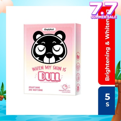 SIMPLY Heal When My Skin Is Dull, Brightening & Whitening Premium Charcoal Mask 5s