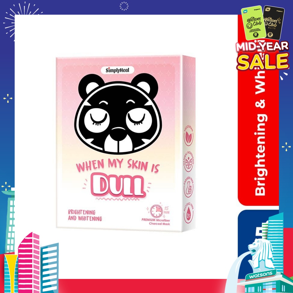 Heal When My Skin Is Dull, Brightening & Whitening Premium Charcoal Mask 5s