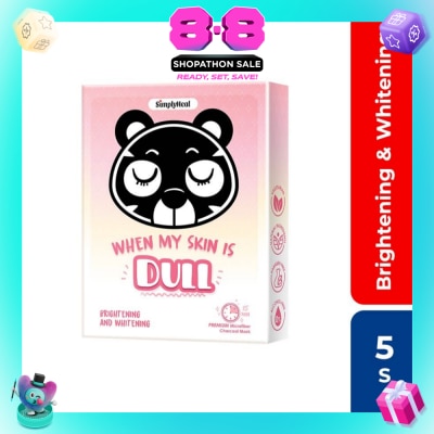 SIMPLY - Heal When My Skin Is Dull, Brightening & Whitening Premium Charcoal Mask 5s