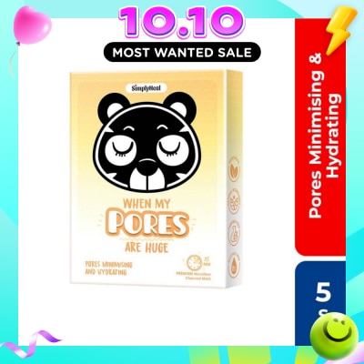SIMPLY Heal When My Pores Are Huge, Pores Minimising & Hydrating Premium Charcoal Mask 5s image