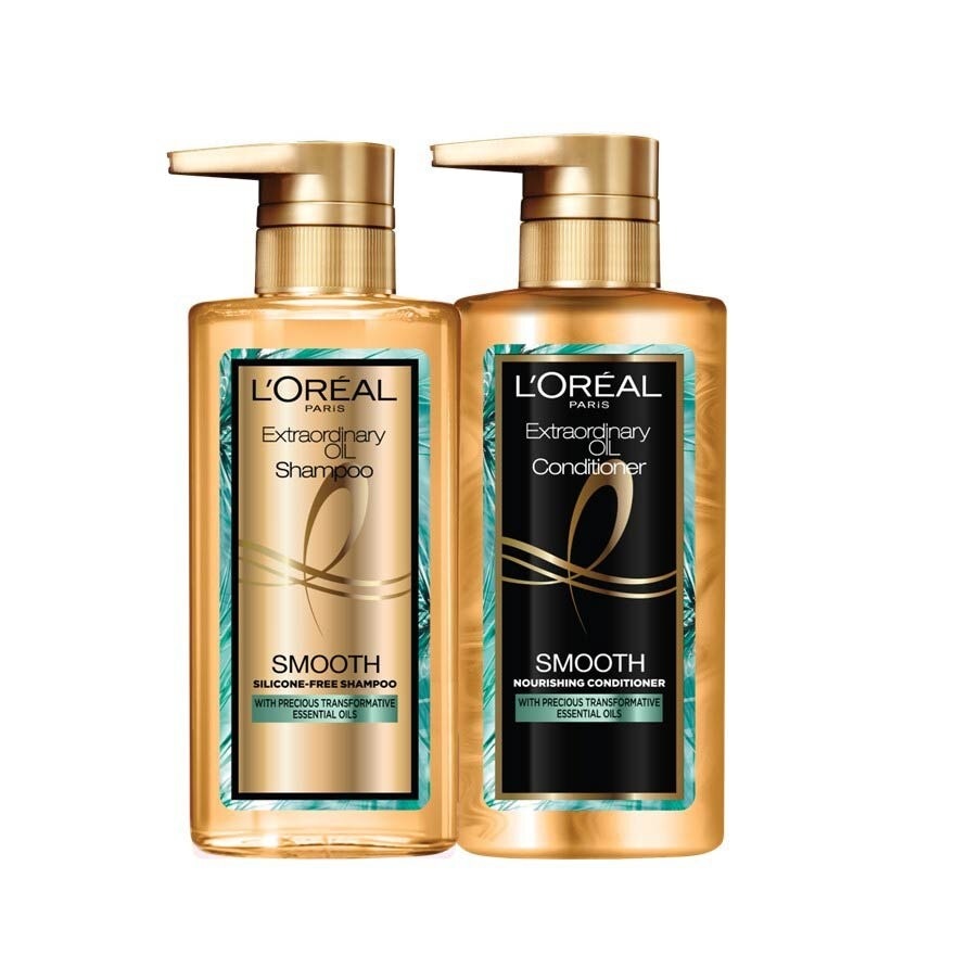 Extraordinary Oil Smooth Packset, Shampoo And Conditioner (Deeply Hydrates Dry And Frizzy Hair) 440ml