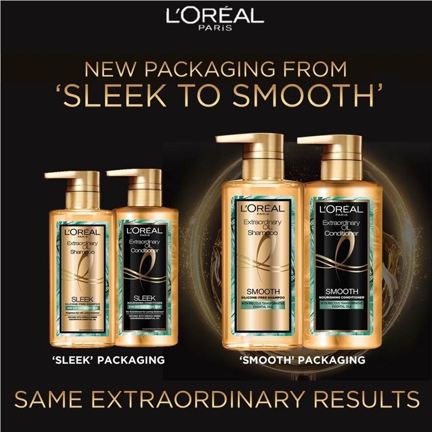 Extraordinary Oil Smooth Packset, Shampoo And Conditioner (Deeply Hydrates Dry And Frizzy Hair) 440ml