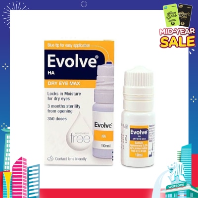 EVOLVE Ha Dry Eye Max (Moisture For Dry Eyes, 350 Doses) 10ml