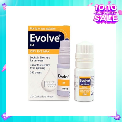 EVOLVE Ha Dry Eye Max (Moisture For Dry Eyes, 350 Doses) 10ml