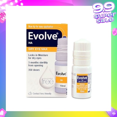 EVOLVE Ha Dry Eye Max (Moisture For Dry Eyes, 350 Doses) 10ml