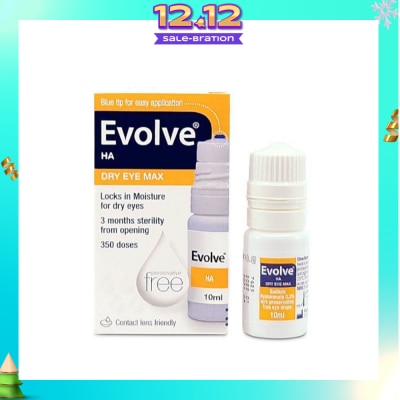 EVOLVE Ha Dry Eye Max (Moisture For Dry Eyes, 350 Doses) 10ml