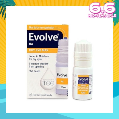 EVOLVE Ha Dry Eye Max (Moisture For Dry Eyes, 350 Doses) 10ml