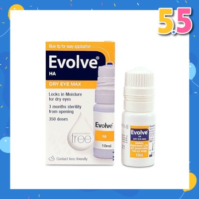 EVOLVE Ha Dry Eye Max (Moisture For Dry Eyes, 350 Doses) 10ml