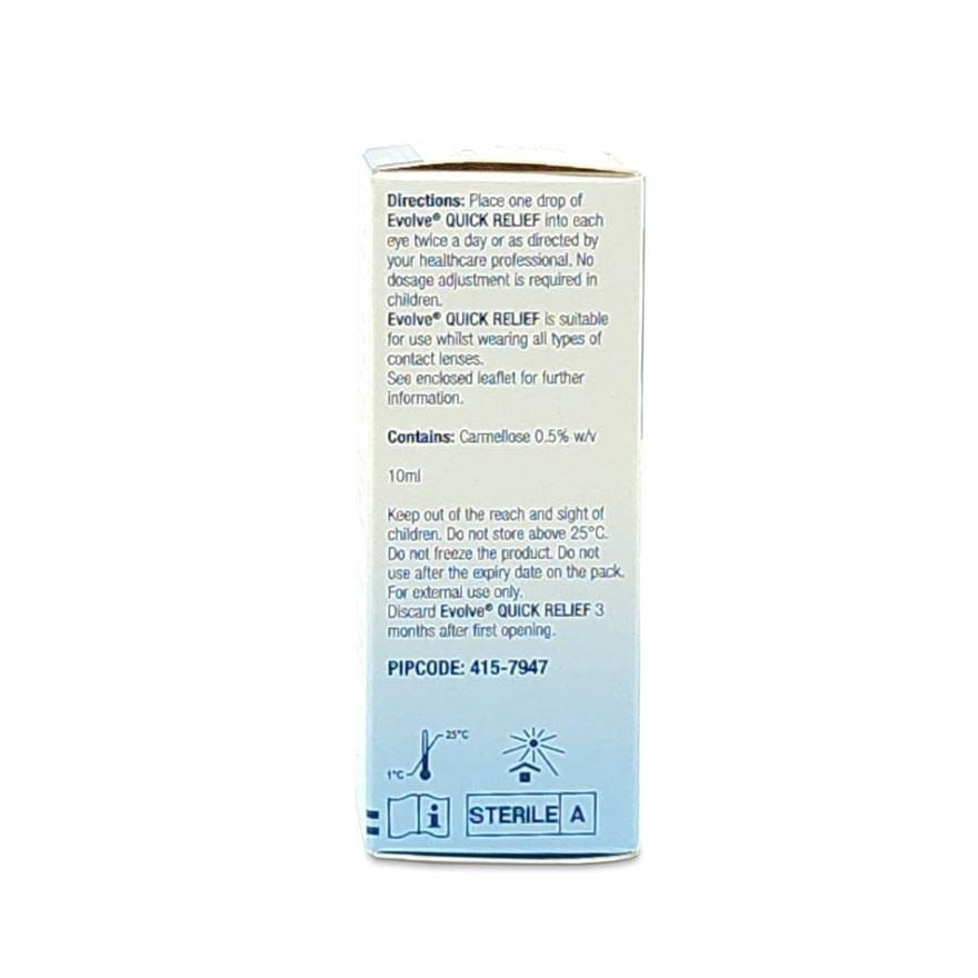 Carmellose Quick Relief (300 Drops, Soothe & Moisturise All Types of Dry Eyes) 10ml