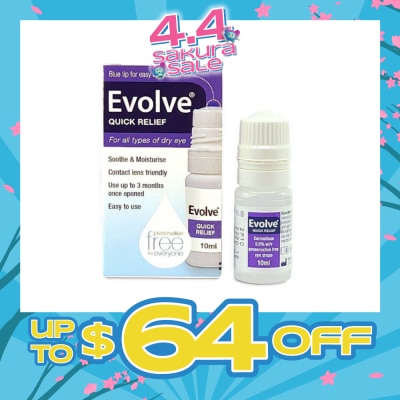 EVOLVE - Carmellose Quick Relief (300 Drops, Soothe & Moisturise All Types of Dry Eyes) 10ml
