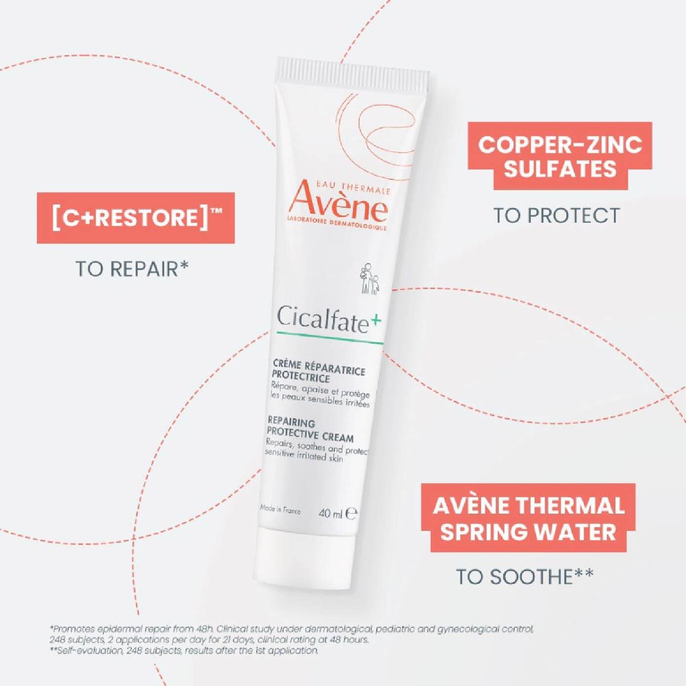 Cicalfate+ Restorative Protective Cream (For Sensitive Skin) 40ml