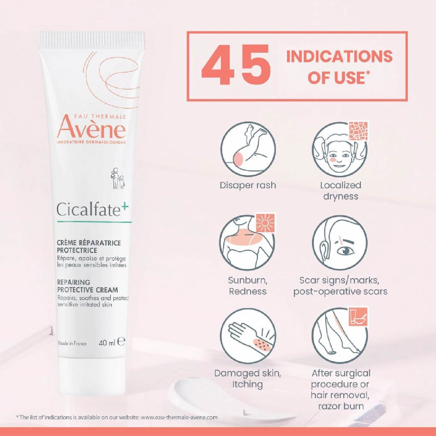 Cicalfate+ Restorative Protective Cream (For Sensitive Skin) 40ml