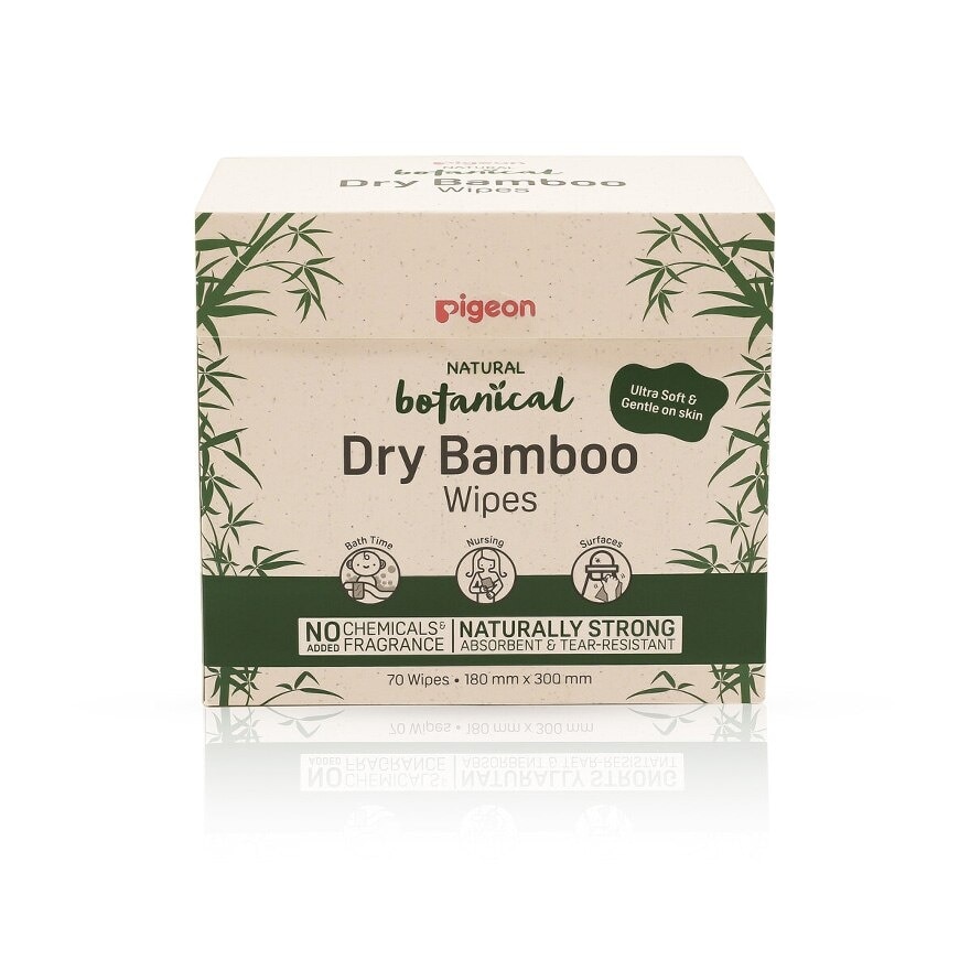 Natural Botanical Dry Bamboo Wipes (Ultra Soft And Durable) 70s