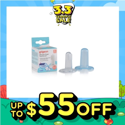 PIGEON Silicone Finger Toothbrush (For Babies From 3 Months Onwards, Or 0-4 Milk Teeth) 1s