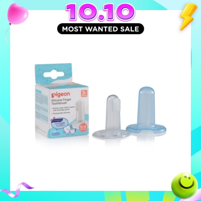 PIGEON Silicone Finger Toothbrush (For Babies From 3 Months Onwards, Or 0 4 Milk Teeth) 1s image