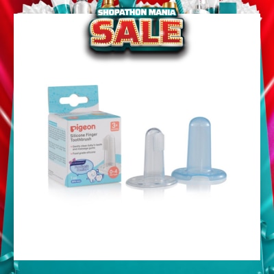 PIGEON - Silicone Finger Toothbrush (For Babies From 3 Months Onwards, Or 0-4 Milk Teeth) 1s