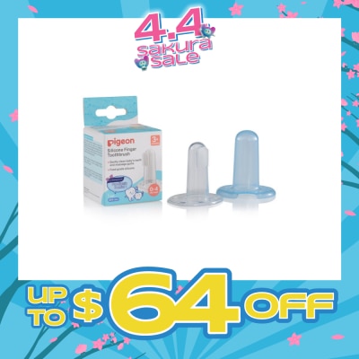 PIGEON - Silicone Finger Toothbrush (For Babies From 3 Months Onwards, Or 0-4 Milk Teeth) 1s