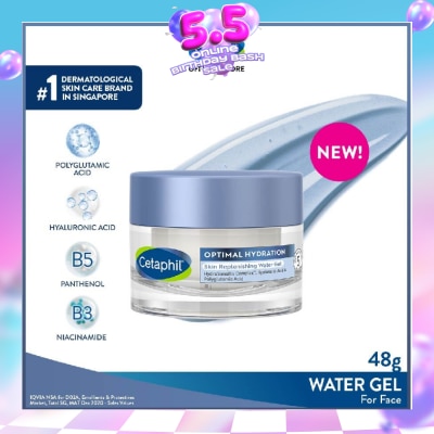 CETAPHIL - Optimal Hydration Skin Replenishing Water Gel (For Dry & Sensitive Skin) 48g
