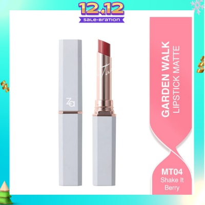 ZA Garden Walk Lipstick Matte 04 Shake It Berry 1s (Expiry: Jan`2026)