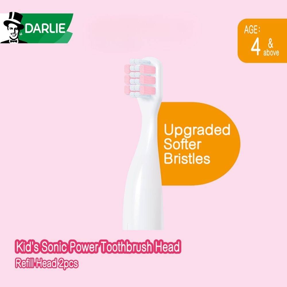 Jolly Junior Kids Sonic Pink Electric Toothbrush Refill Replacement Head (For 4+ years) 2s