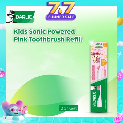 DARLIE - Jolly Junior Kids Sonic Pink Electric Toothbrush Refill Replacement Head (For 4+ years) 2s