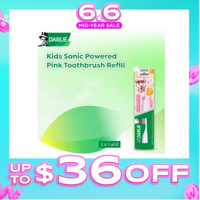DARLIE - Jolly Junior Kids Sonic Pink Electric Toothbrush Refill Replacement Head (For 4+ years) 2s