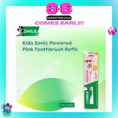 DARLIE - Jolly Junior Kids Sonic Pink Electric Toothbrush Refill Replacement Head (For 4+ years) 2s