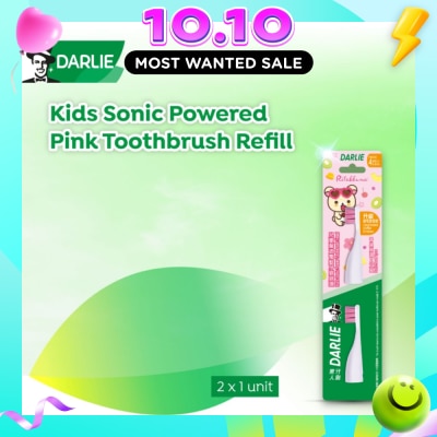 DARLIE Jolly Junior Kids Sonic Pink Electric Toothbrush Refill Replacement Head (For 4+ years) 2s image
