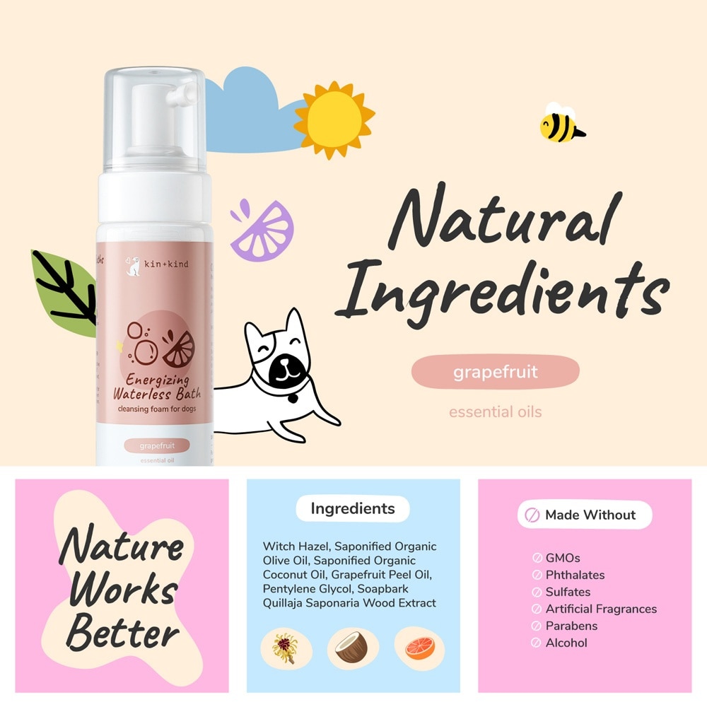 Energizing Waterless Bath Grapefruit for Dog and Cat 236ml