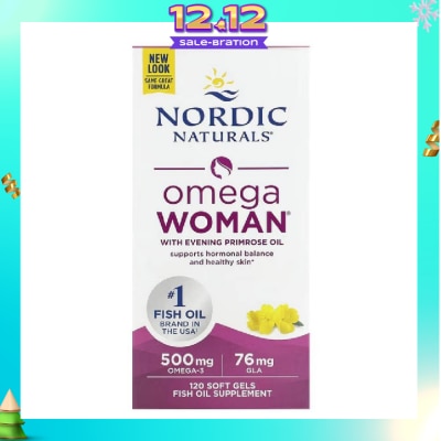 NORDIC NATURALS Omega Woman Fish Oil Softgel 120s (Expiry: Feb`2026)