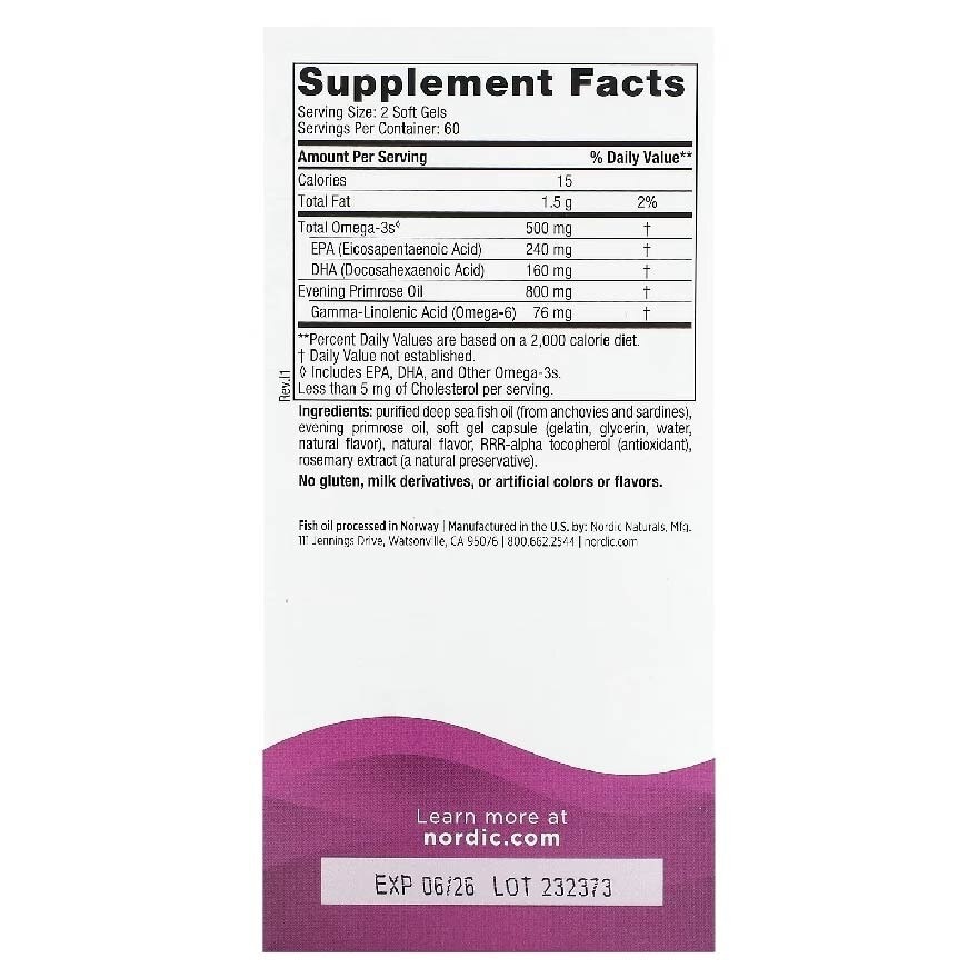 Omega Women Softgel (Promote Women’s Skin Health, Hormonal Balance And Overall Wellness) 120s