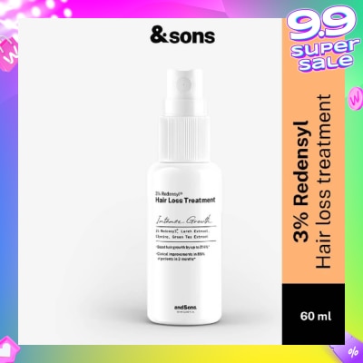 ANDSONS Hair Growth 3% Redensyl Hair Loss Treatment Serum (For Men's Hair Growth) 60ml)