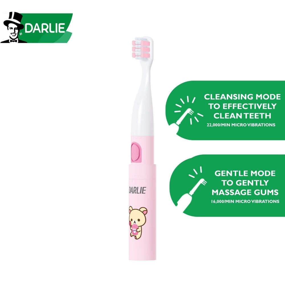 Jolly Junior Kids Sonic Battery Electric Toothbrush Pink (For 4+ years) 1s