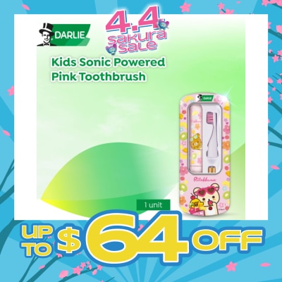 DARLIE - Jolly Junior Kids Sonic Battery Electric Toothbrush Pink (For 4+ years) 1s