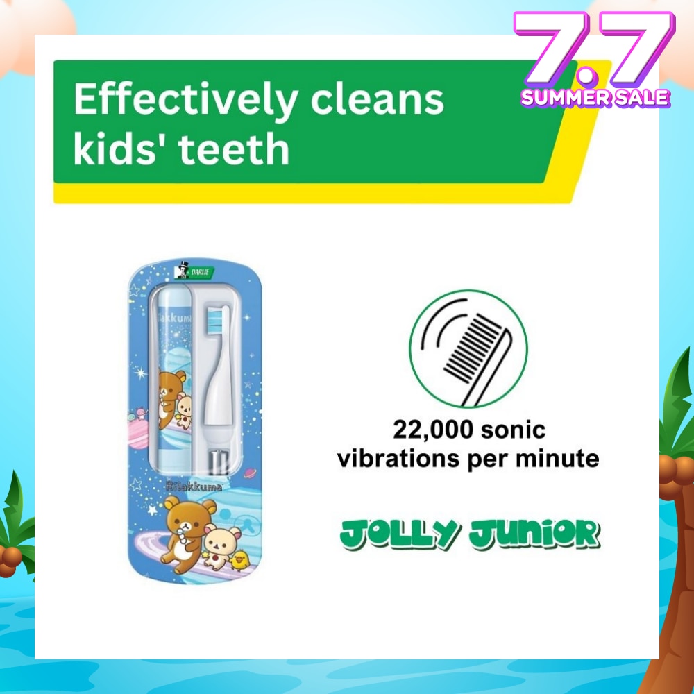 Jolly Junior Kids Sonic Battery Electric Toothbrush Blue (For 4+ years) 1s