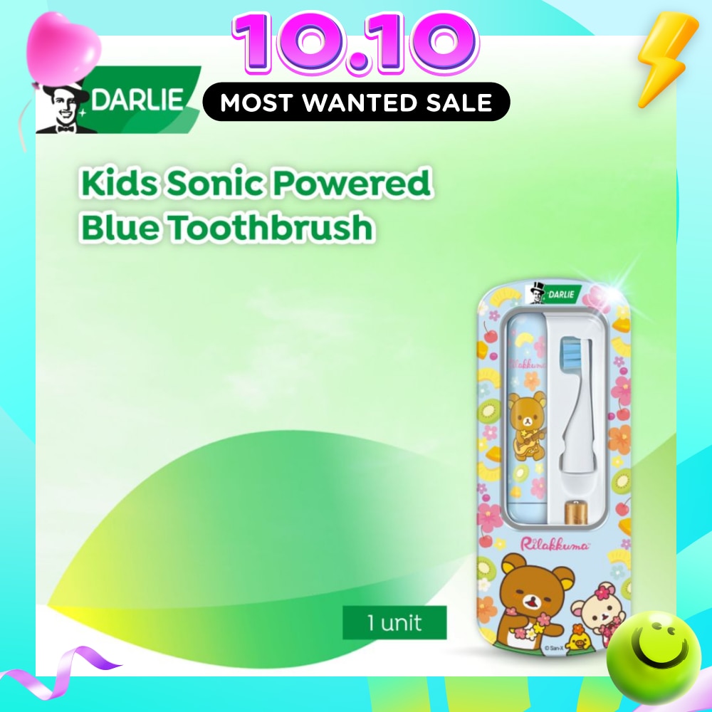 Jolly Junior Kids Sonic Battery Electric Toothbrush Blue (For 4+ years) 1s image