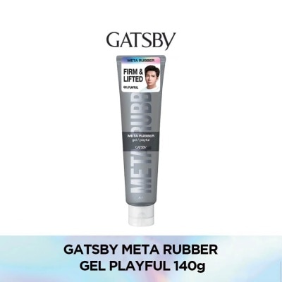 GATSBY Meta Rubber Gel Playful (Creates A Long Lasting Firm And Lifted Hairdo That Is Easy For The Everyday Consumer To Style With) 140g