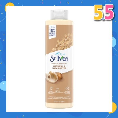 ST IVES Soothing Body Wash Oatmeal And Shea Butter (100% Natural Oatmeal And Shea Butter Extracts) 650ml