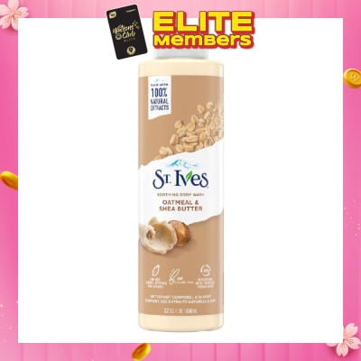 ST IVES Soothing Body Wash Oatmeal And Shea Butter (100% Natural Oatmeal And Shea Butter Extracts) 650ml