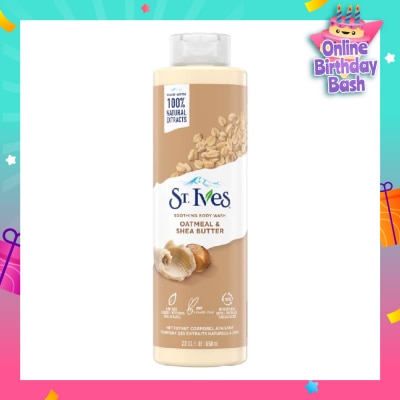 ST IVES Soothing Body Wash Oatmeal And Shea Butter (100% Natural Oatmeal And Shea Butter Extracts) 650ml