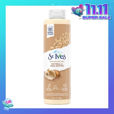 ST IVES Soothing Body Wash Oatmeal And Shea Butter (100% Natural Oatmeal And Shea Butter Extracts) 650ml