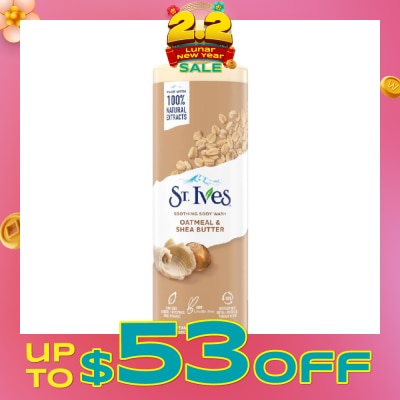 ST IVES Soothing Body Wash Oatmeal And Shea Butter (100% Natural Oatmeal And Shea Butter Extracts) 650ml