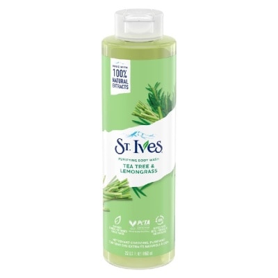 ST IVES Purifying Body Wash Tea Tree And Lemongrass (100% Natural Tea Tree And Lemongrass Extracts) 650ml